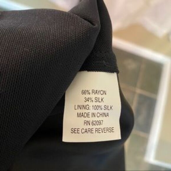 Vivienne Tam Dress Black Silk Textured Dress Size 4 - Picture 5 of 8